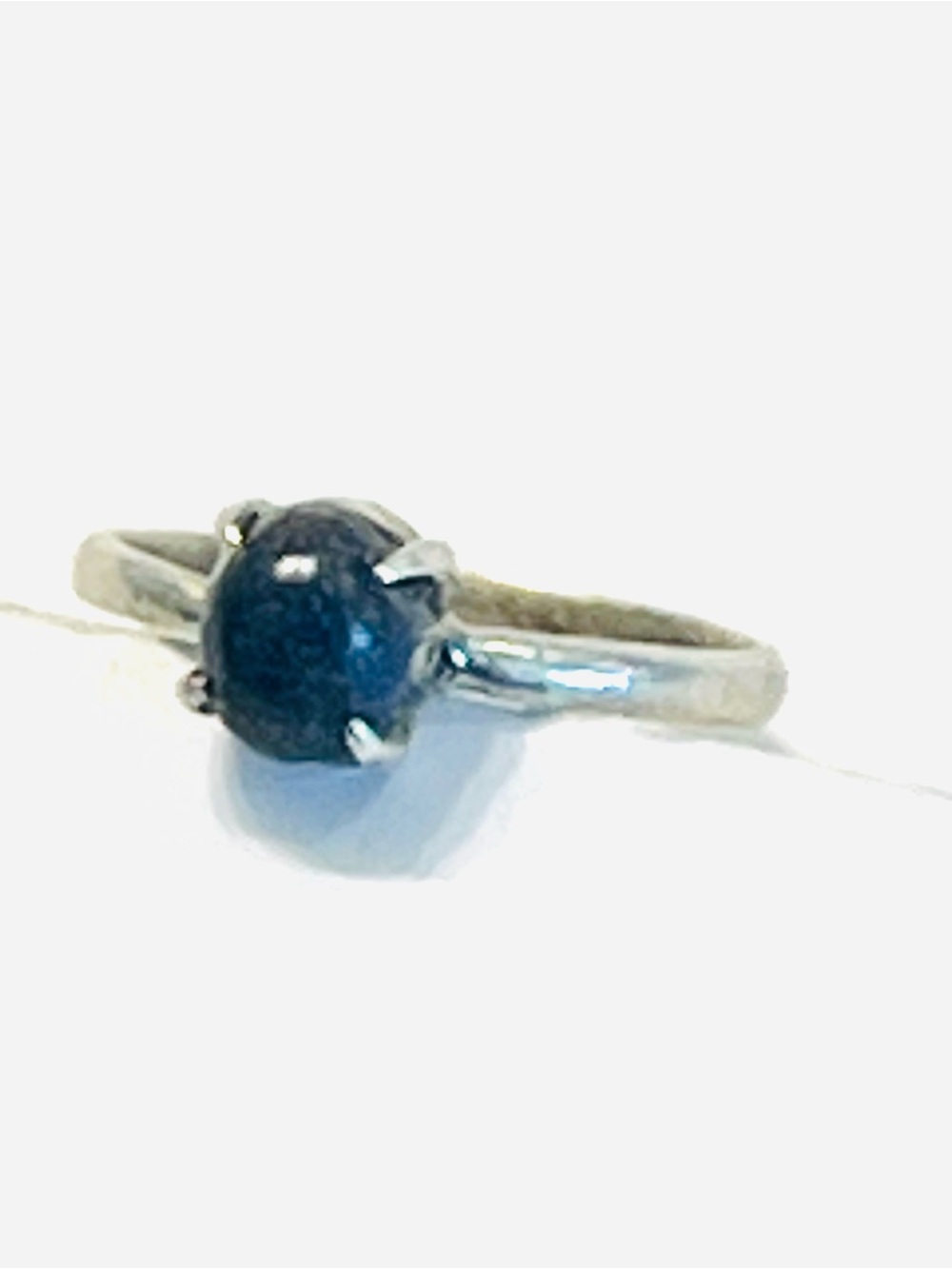 Sterling Silver Oval Hematite Cabochon Stone Ring Size 5
